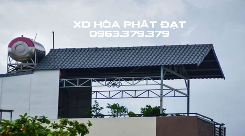 Mái tôn che sân thượng thi công mái tôn che sân thượng mẫu đẹp