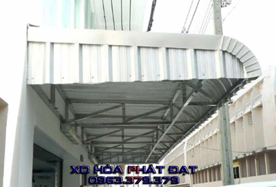 Thi công mái vòm tôn thi công mái vòm bằng tôn uốn hiên nhà