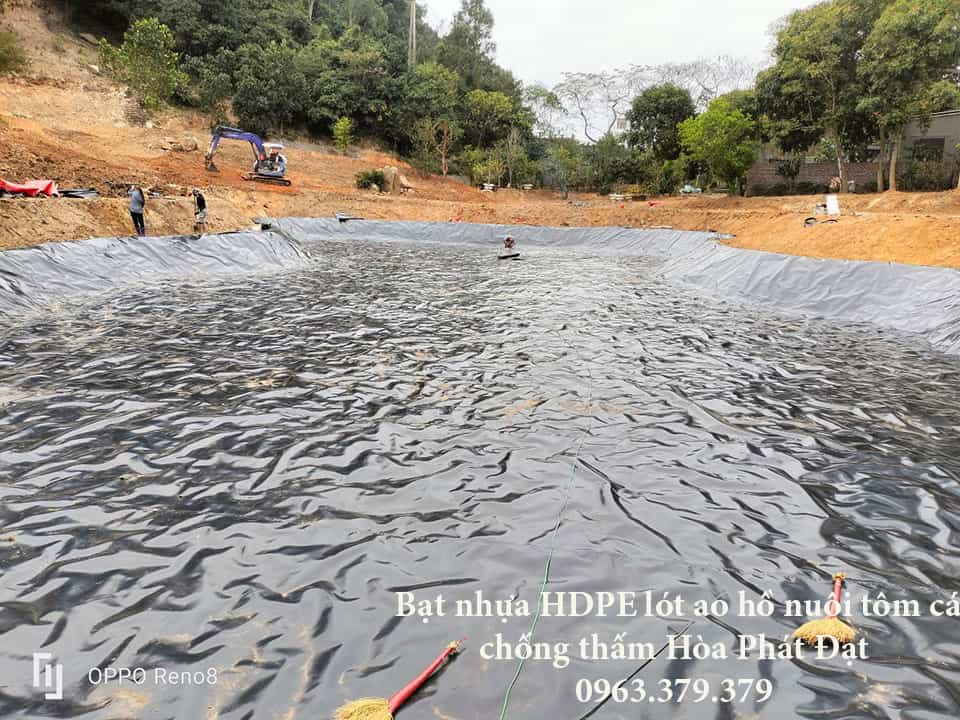 Hồ bạt HDPE loại lớn Hòa Phát Đạt Hồ bạt HDPE chống thấm nước quy mô lớn Hòa Phát Đạt