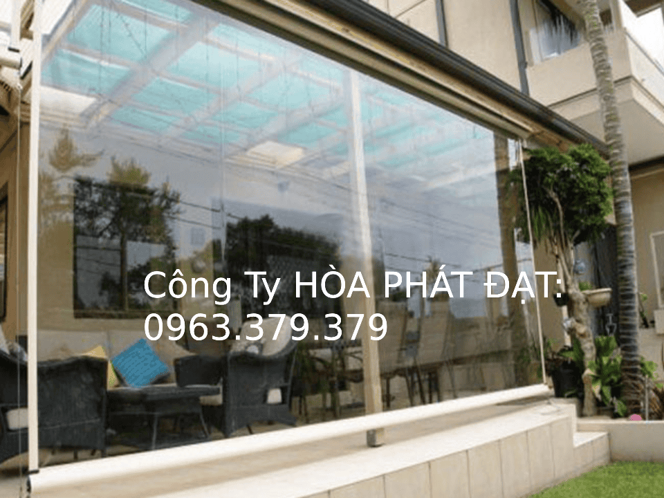 Bạt trắng trong suốt che mưa Bạt trắng trong suốt PVC thương hiệu Hòa Phát Đạt