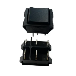 Black electrical rocker switch components