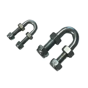 Two metal U-bolts, different sizes