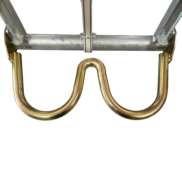 Brass boat trailer bow rest design.