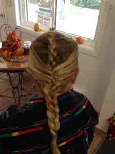 The double french braid as seen in Glamour magazine. 
