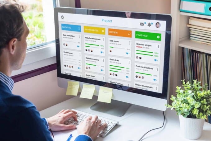 Agile project management tools using Jira and Azure DevOps for efficient workflow tracking and colla.