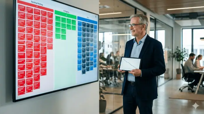 Project backlog management for Microsoft applications in a modern office setting.