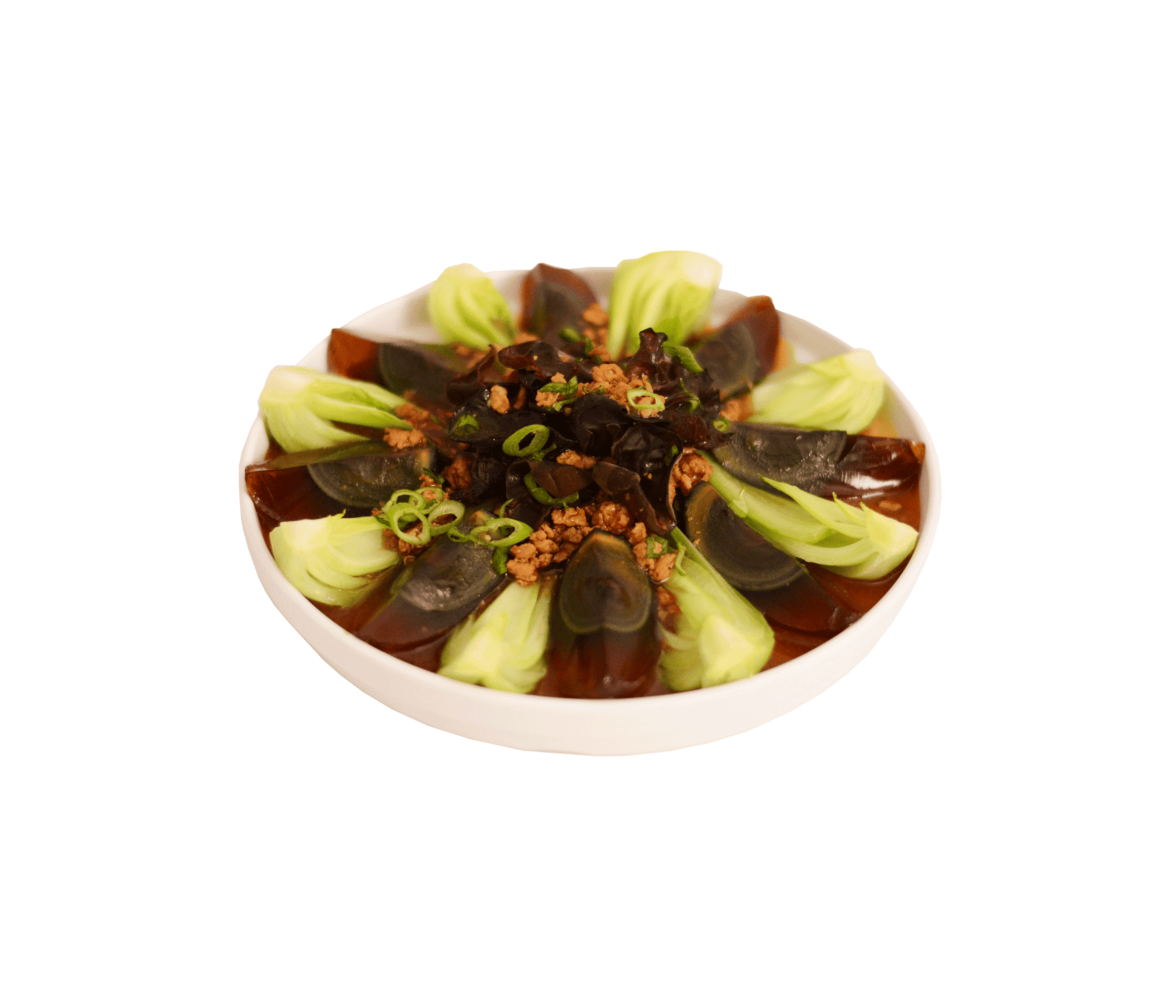 idocatering baby bok choy century egg for chinese catering event