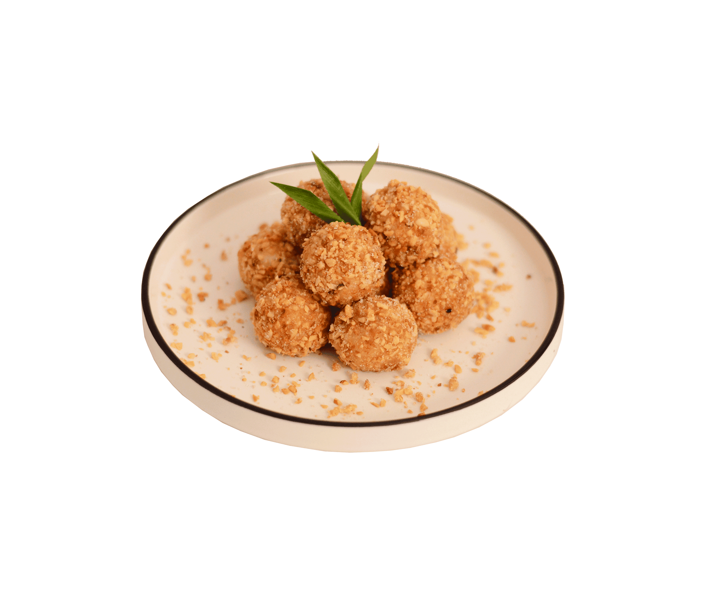 idocatering hala certified signature dish - Chewy glutinous rice balls served on white plate 2