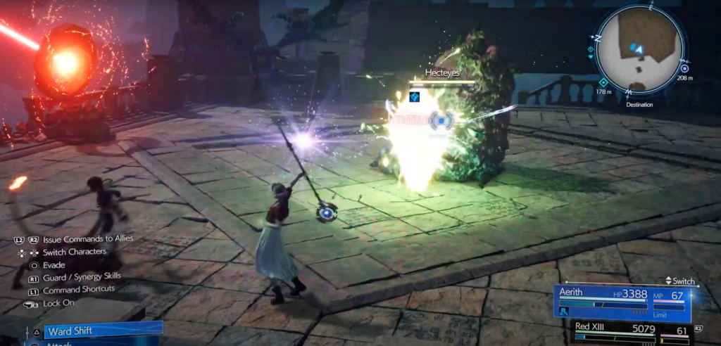 aerith fights Hecteyes
