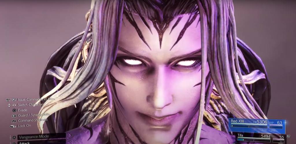 sephiroth unleashes bahamut