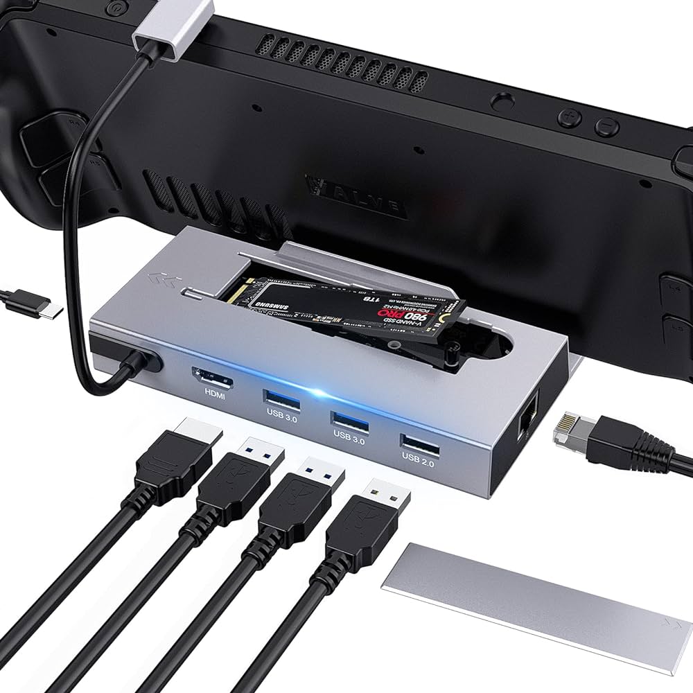 steam deck dock with m.2 port