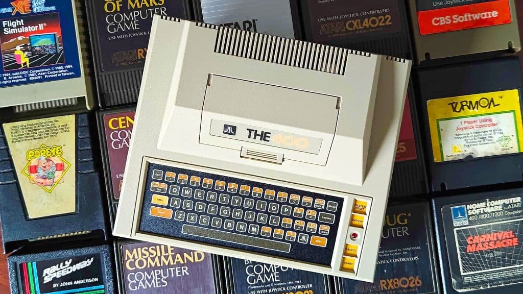 Atari 400 Mini Console birds eye view