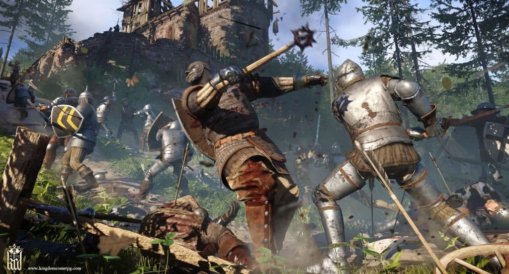 knights fighting on the battlefield