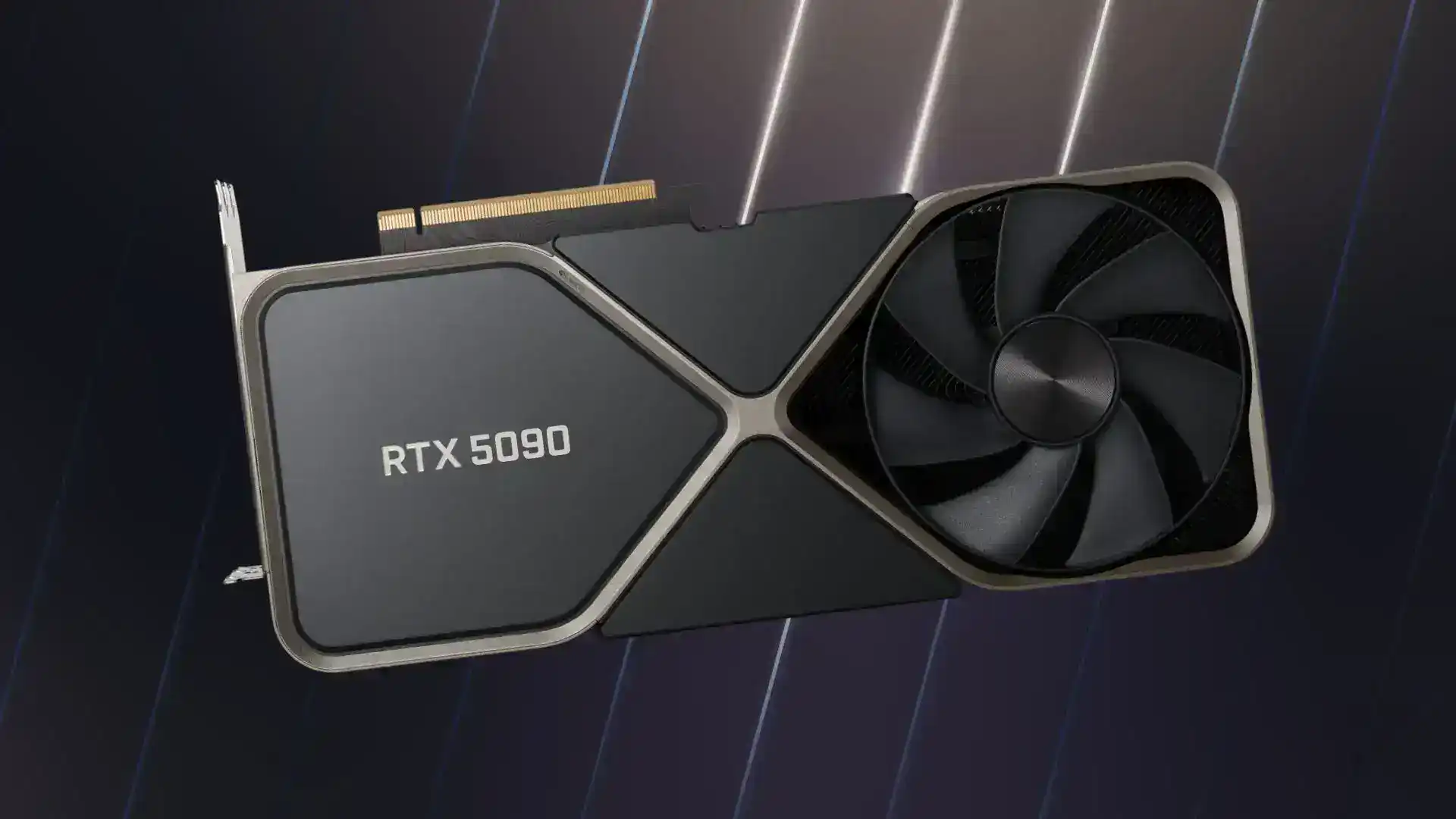 RTX 5090 Card on black backdrop