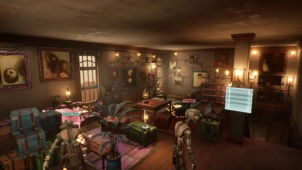 Players gathering inside a co-op safehouse in Grain Rot