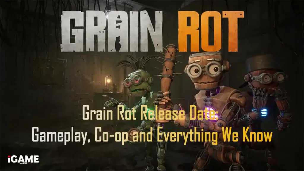 Robotic survivors exploring an abandoned facility in Grain Rot