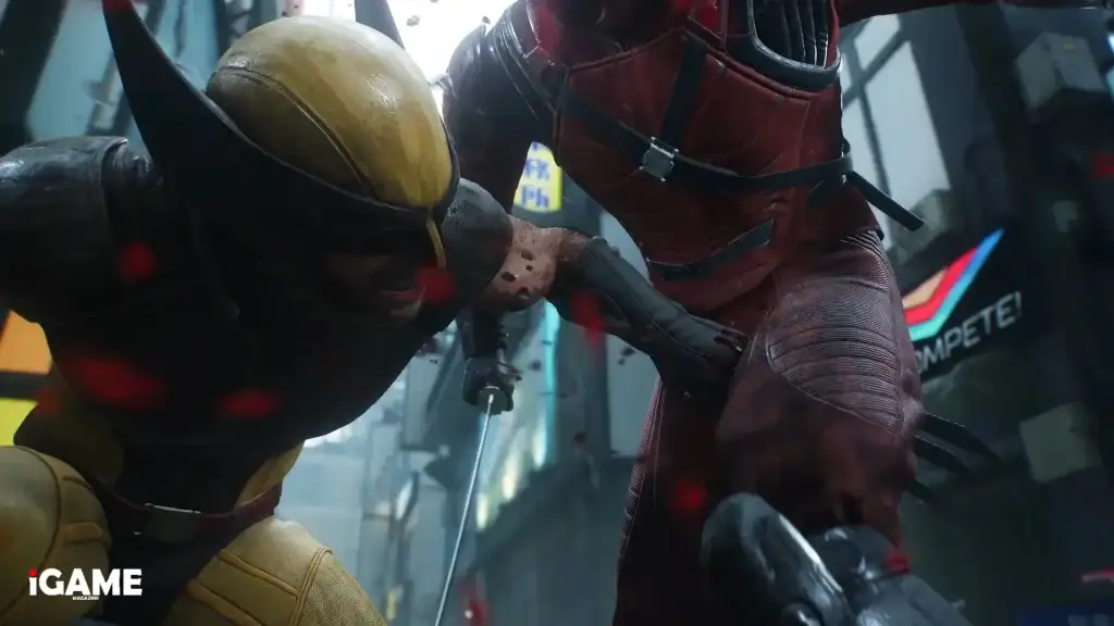 Wolverine fights a masked enemy during a close-quarters combat scene in Marvel's Wolverine