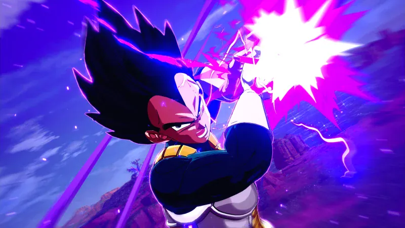 Vegeta powers up an attack in Dragon Ball: Sparking! Zero