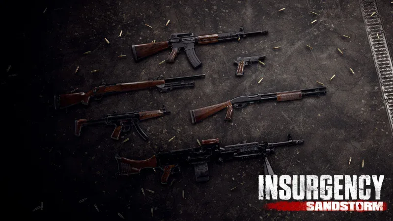 The Woodwork weapon skin set on six Security weapons in Insurgency: Sandstorm