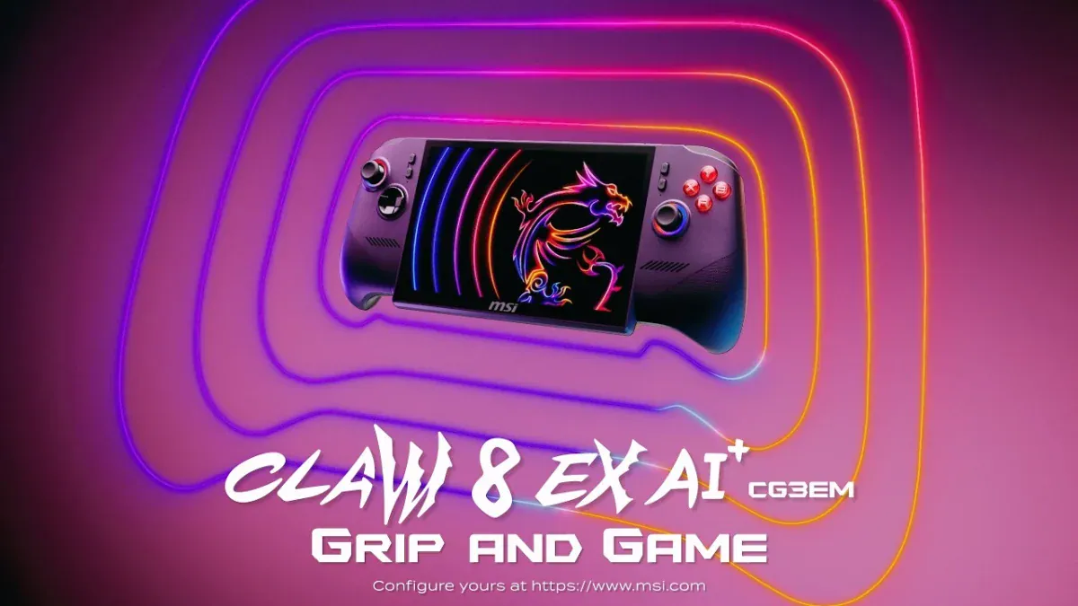 MSI Claw 8 EX AI+ gaming handheld