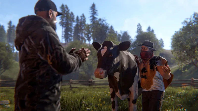 A player leads livestock to the Stables vendor to sell in Rust