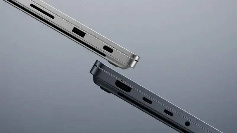 The ports on both sides of the Surface Laptop Ultra, including USB-C, USB-A and HDMI