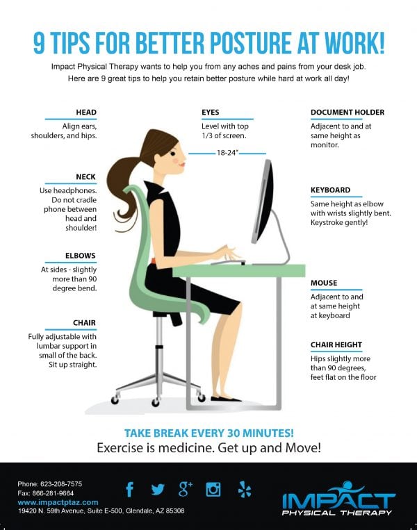 9 Tips For Better Posture At Work