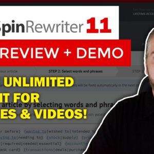 Spin Rewriter 11 Review & Demo: Spin Rewriter Article Spinner Tutorial [2020]