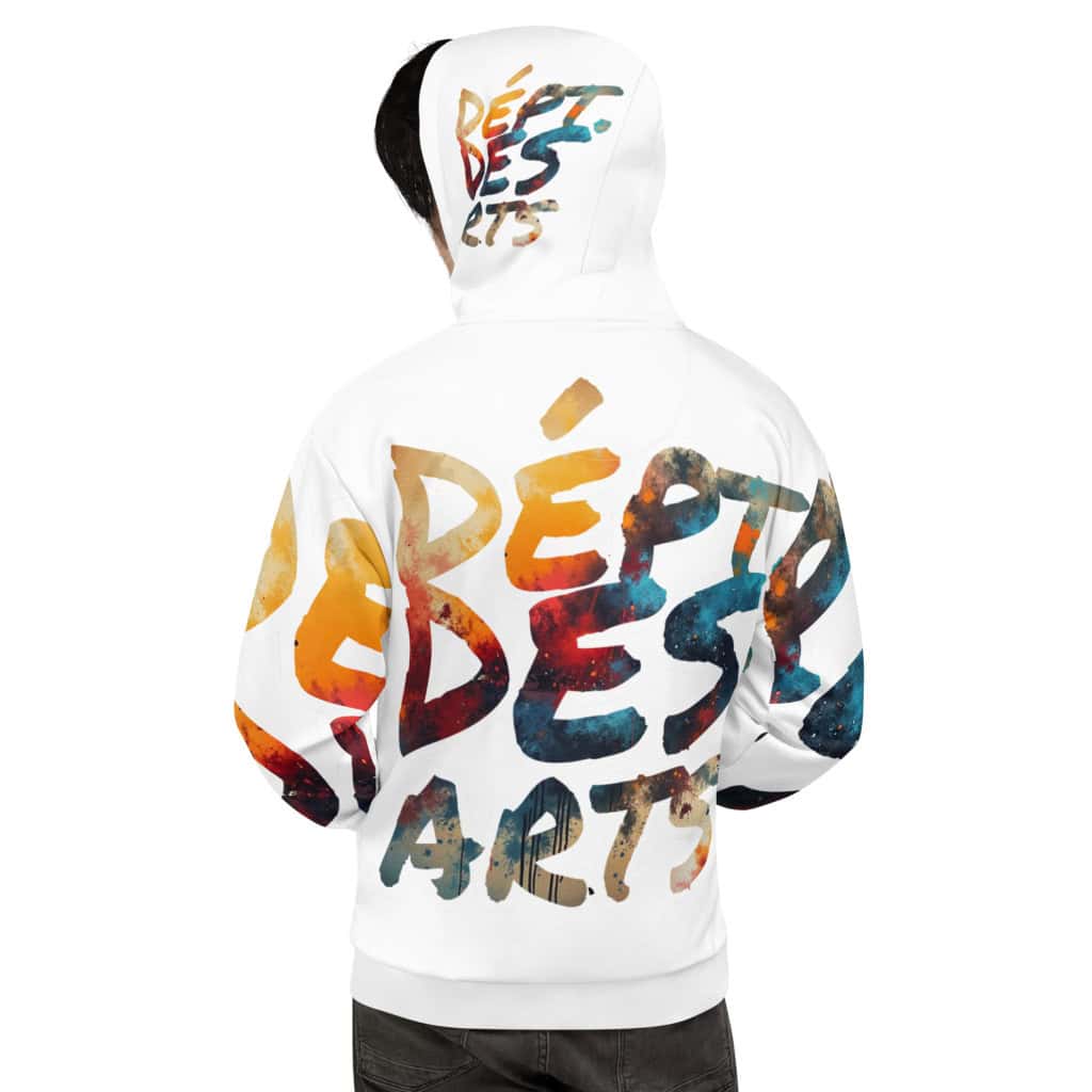 Dépt. Des Arts Hoodie - Recycled Fashion ( All Over Paint Design)
