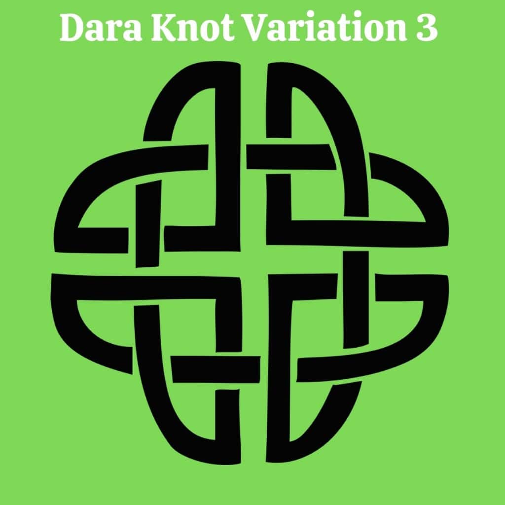 Intricate Dara Knot Variation 3 design, Irish Celtic heritage symbol.