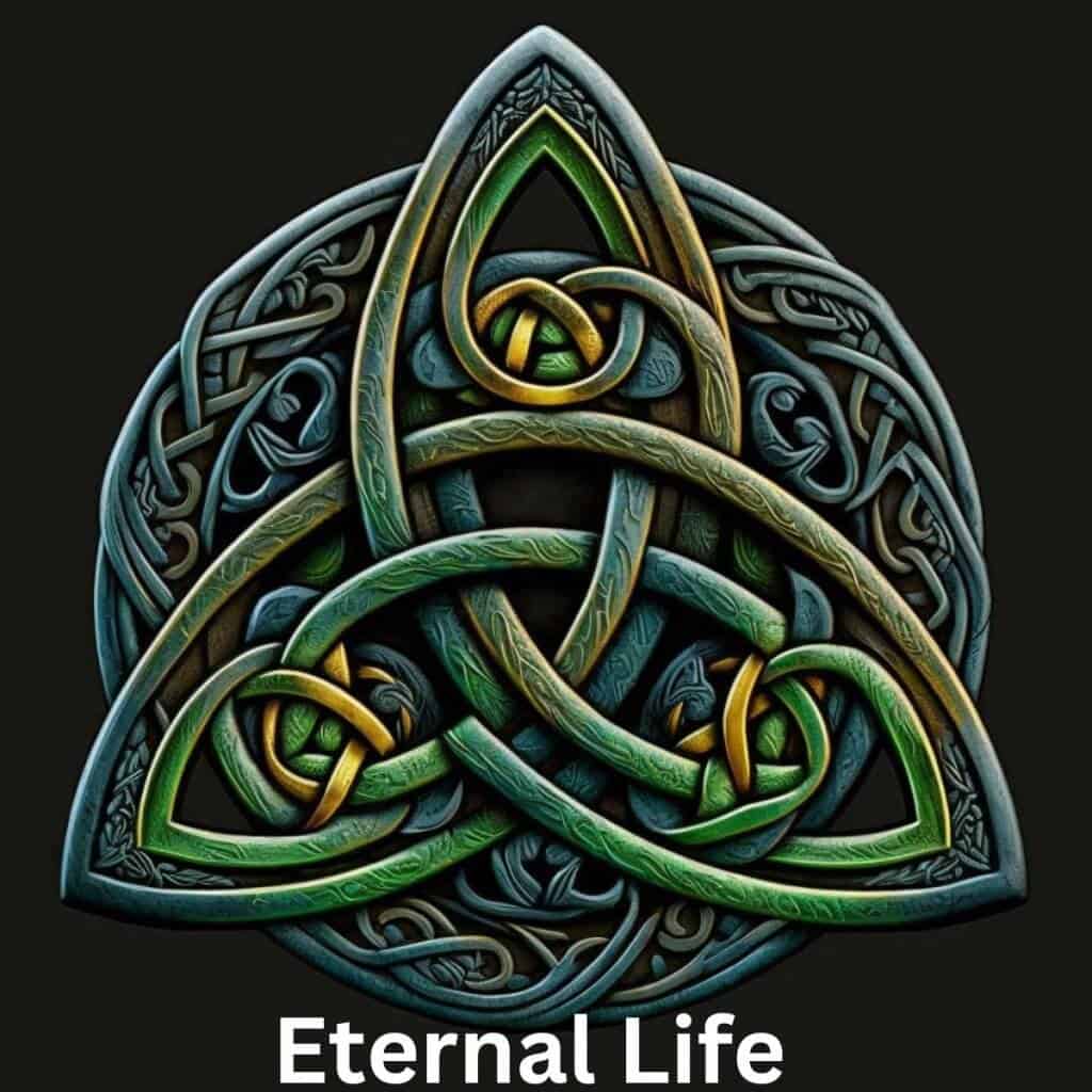 Intricate Celtic knot design symbolizing eternal life and Irish heritage.