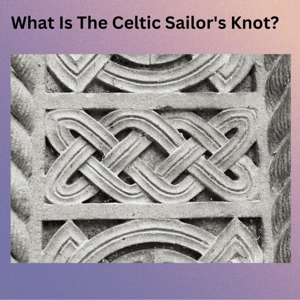 Intricate Celtic sailor's knot design carved in stone.
