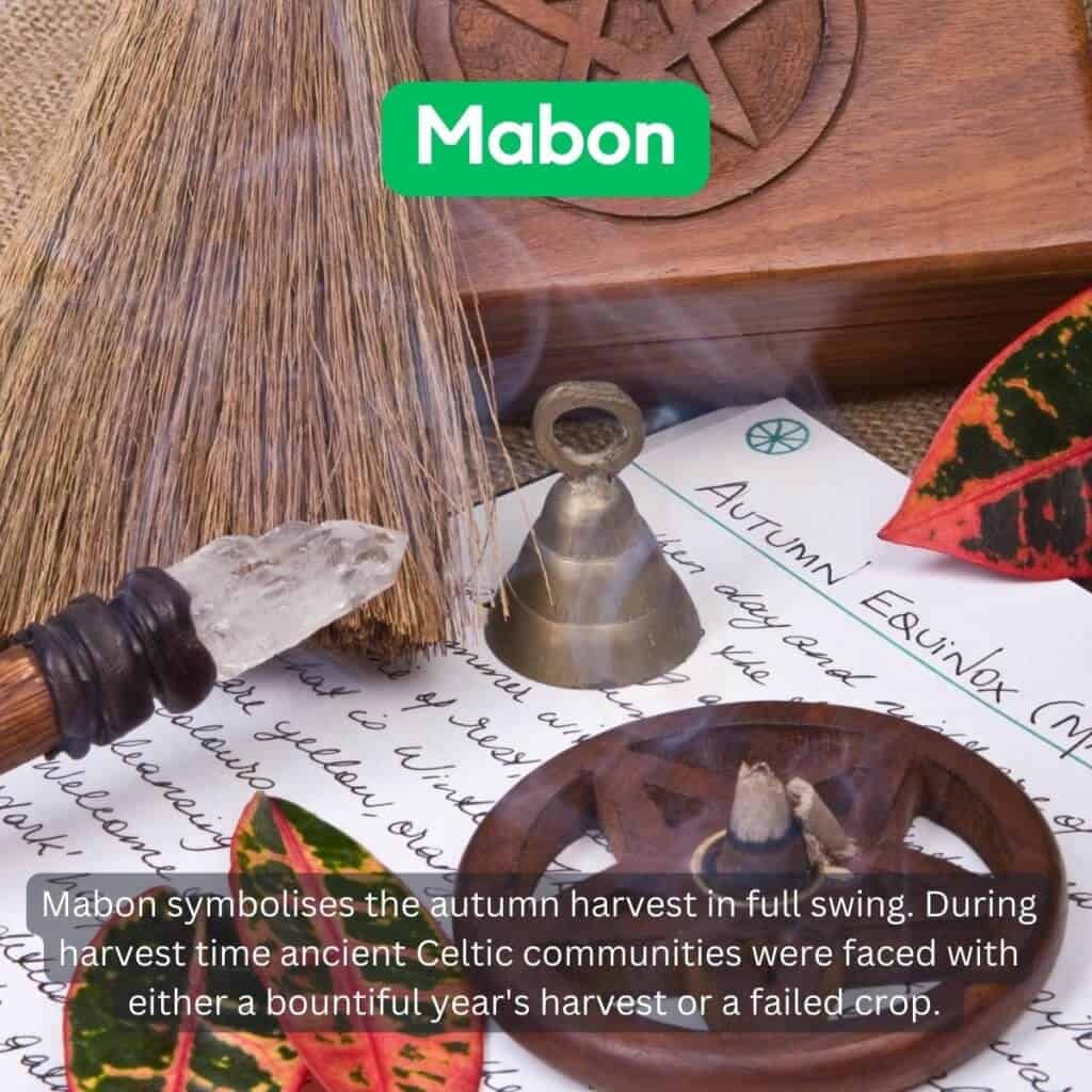 Mabon symbolism for autumn harvest and Celtic spiritual practices.