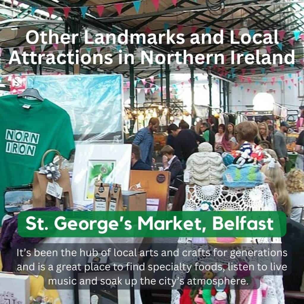 St. George’s Market, Belfast, showcasing local arts, crafts, and lively atmosphere.