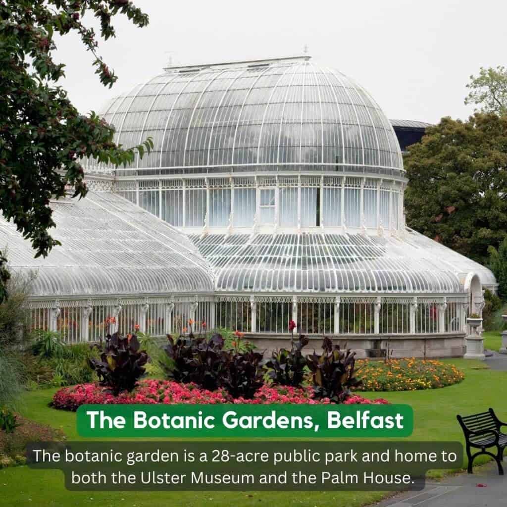 Ornate glasshouse at Belfast Botanic Gardens.