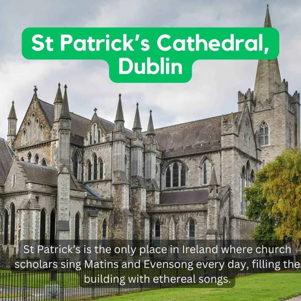 St Patrick's Cathedral in Dublin, Ireland, showcasing Gothic architecture.
