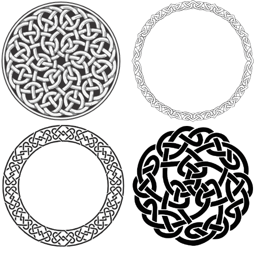 Intricate Celtic knotwork design circle representing Irish heritage and craftsmanship.