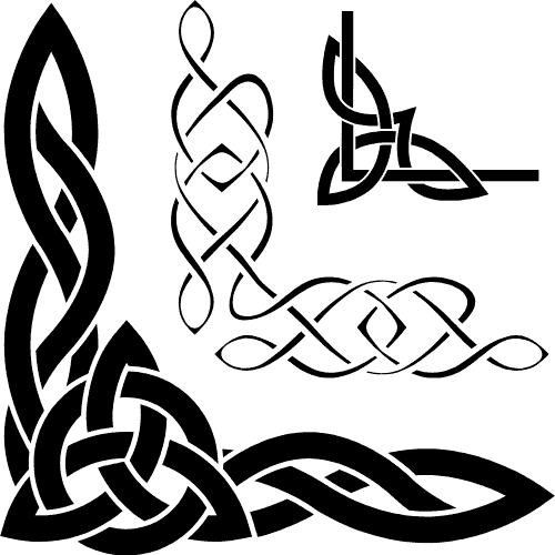 Intricate Celtic knot designs representing Irish heritage and culture.