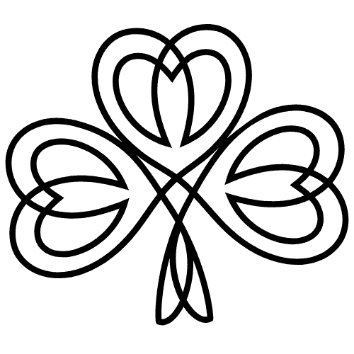 Three-leaf shamrock representing Ireland