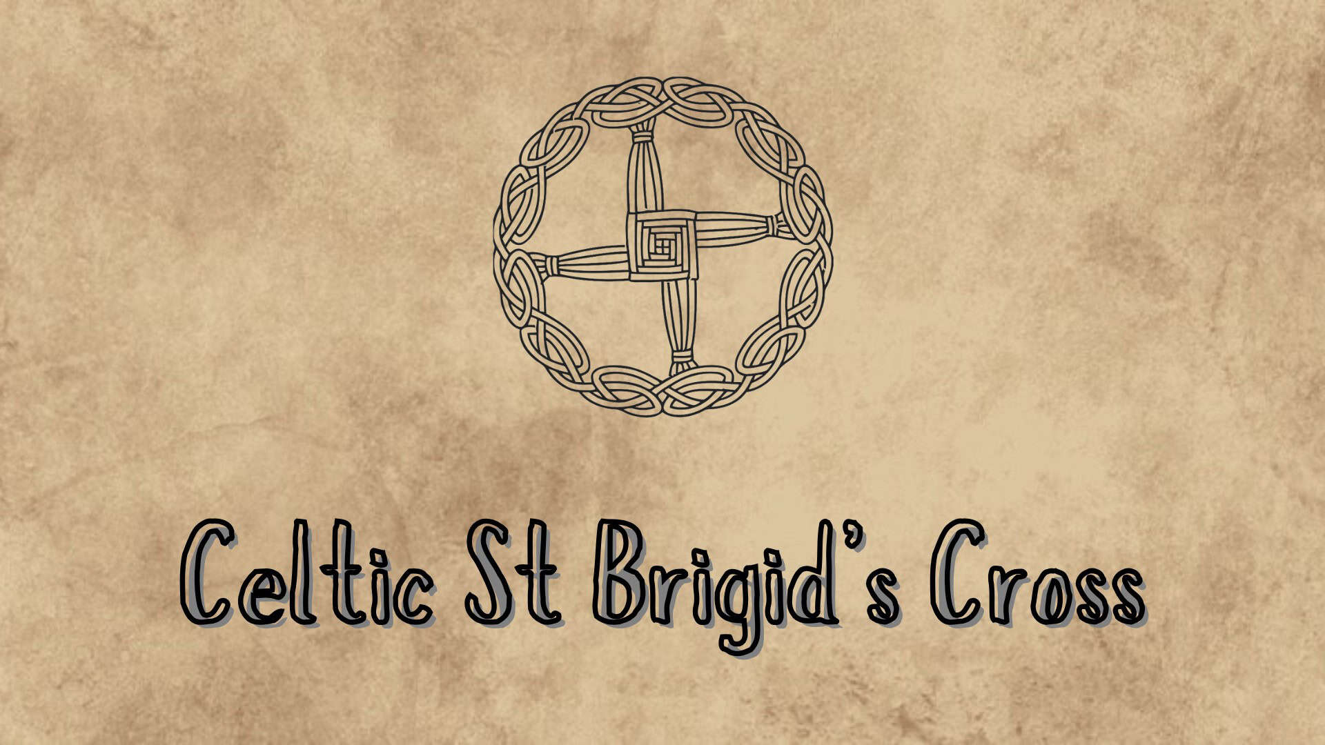Intricate Celtic knot design for St. Brigid's Cross, a symbol of Irish heritage and tradition.