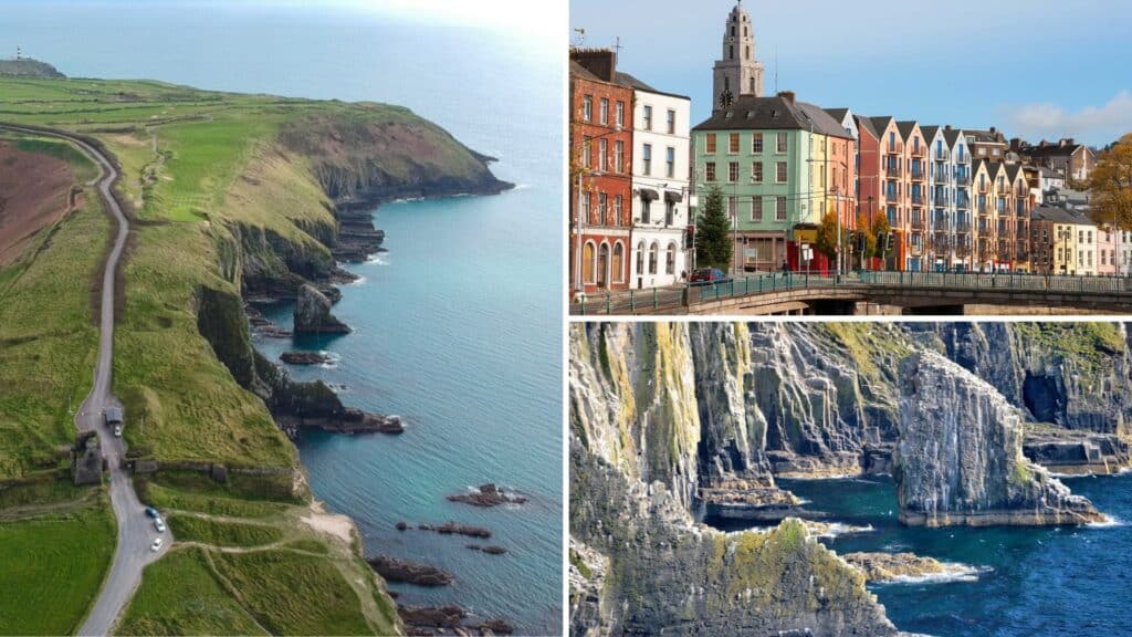 Cliffs of Moher along Ireland's rugged coast, scenic coastal landscape.