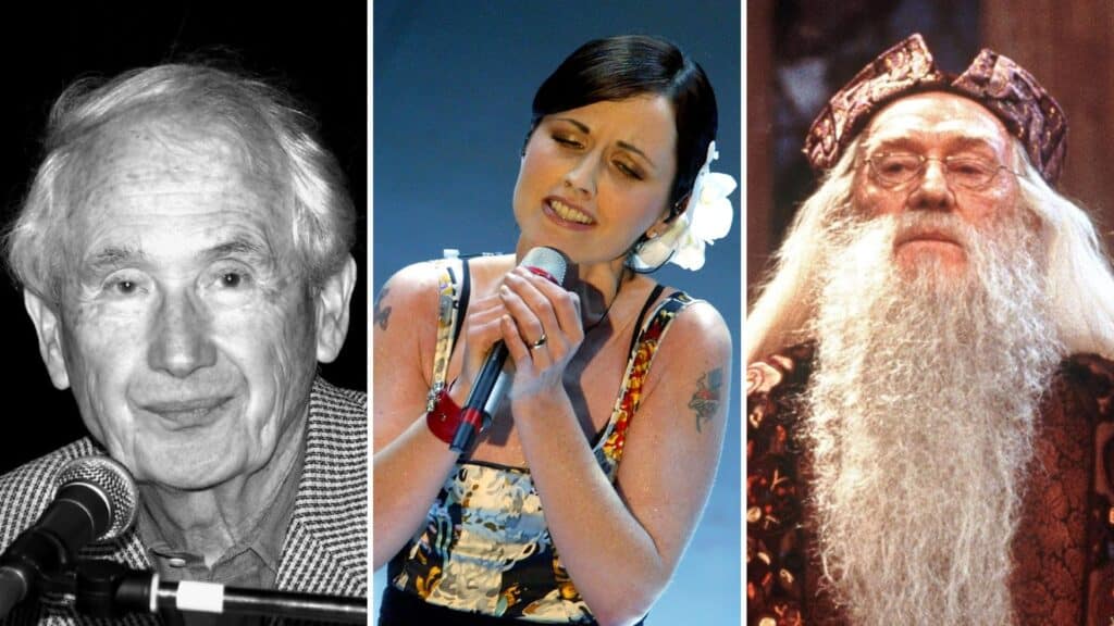 Portraits of three iconic figures with outspoken personalities.