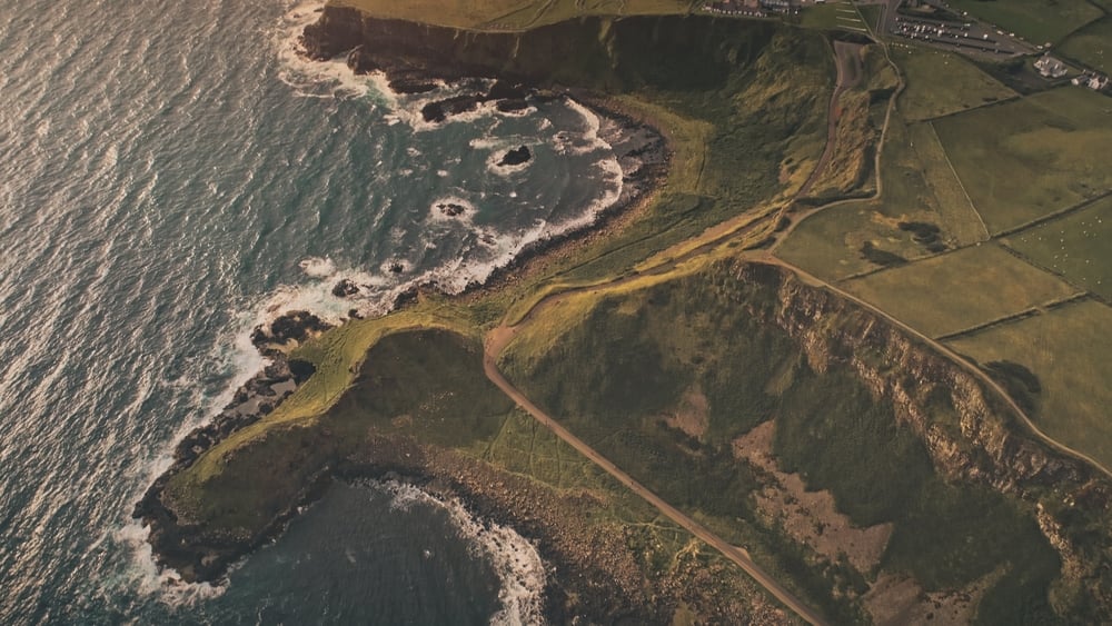 Cliffs of Moher, County Clare, Ireland, aerial view.