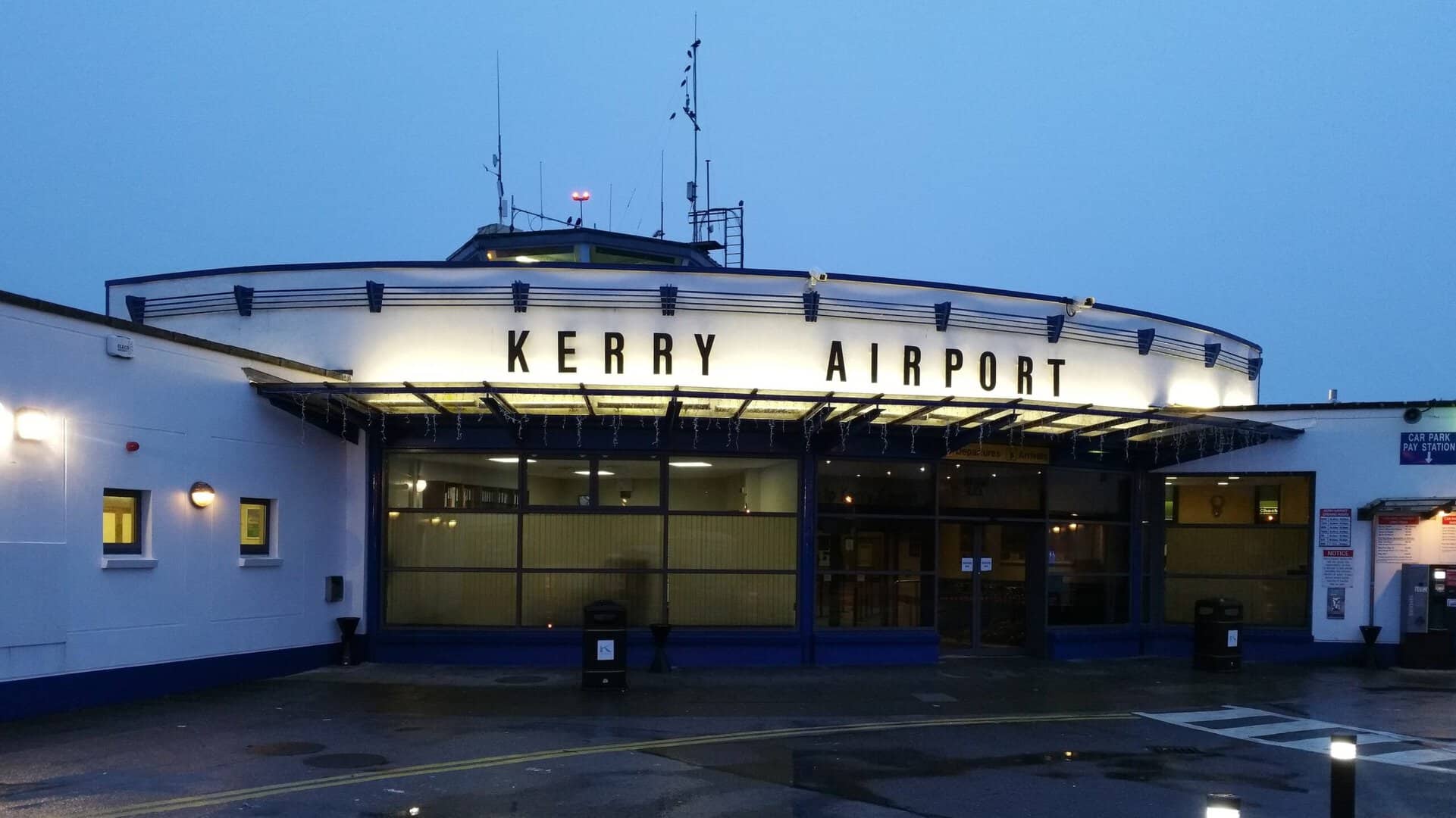 The entrance to Kerry Airport at Farranfore.