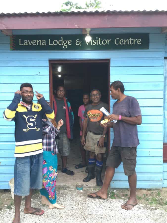 Donating reading glasses in Lavena Island Spirit Fiji