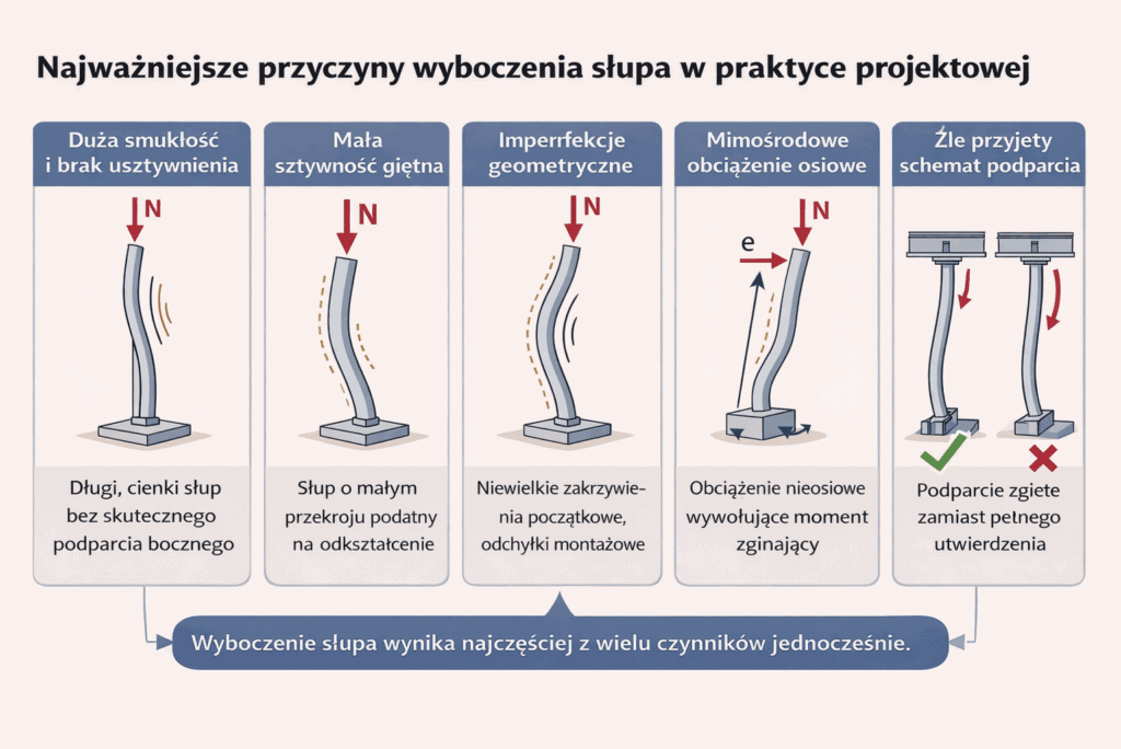 Wyboczenie słupa - przyczyny