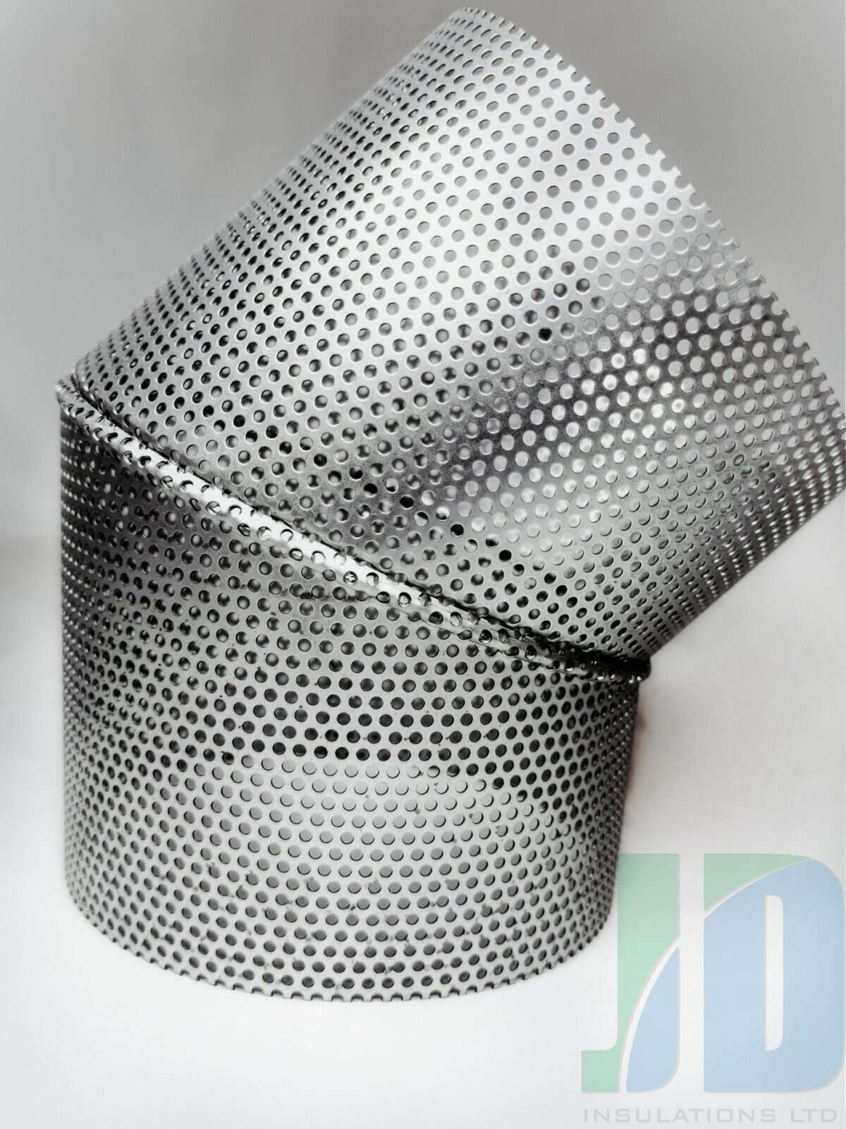 Perforated metal sheet insulation detail