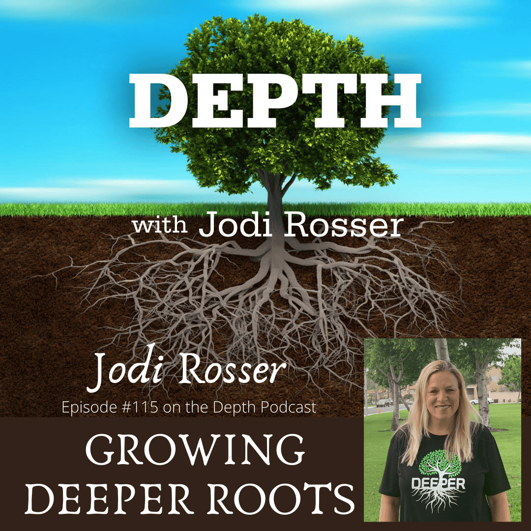 Tree with deep roots and podcast title for SEO.