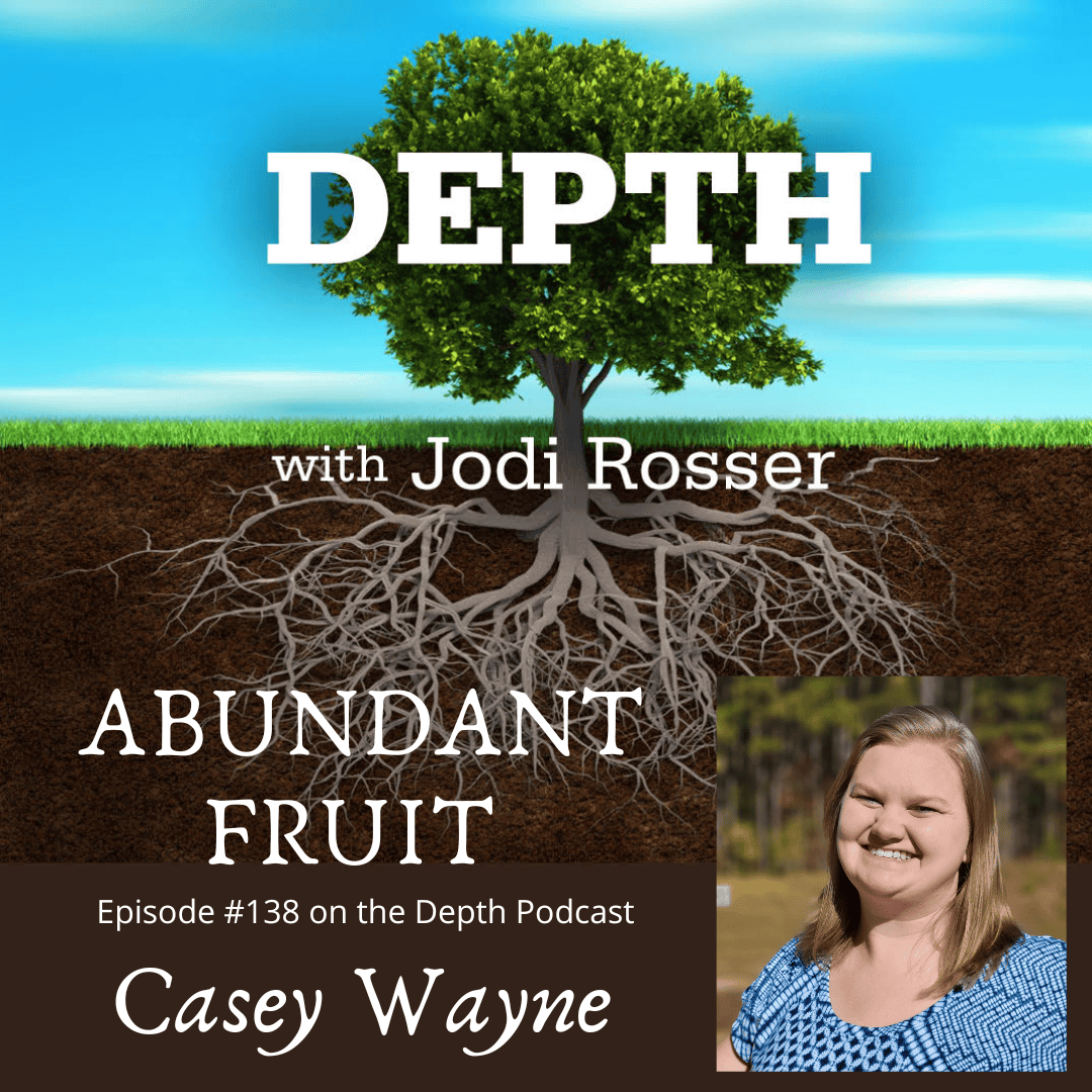 Podcast episode cover featuring a tree with roots and a photo of Casey Wayne.