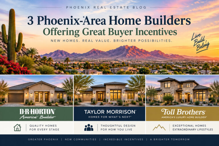 Phoenix new home builder incentives on single-family homes in Greater Phoenix Arizona